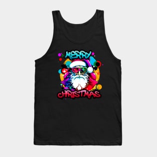 Cool Santa Claus Swag  - Merry Christmas - Winter Graphic Graffiti Art - Holiday Gift Tank Top